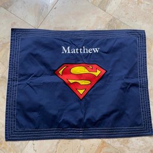 Pottery Barn shams (2) Superman-Monogrammed (Matthew)